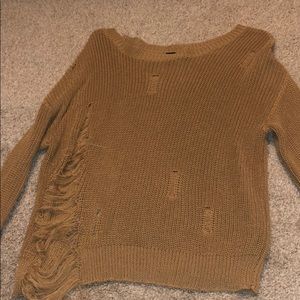 Distressed sweater